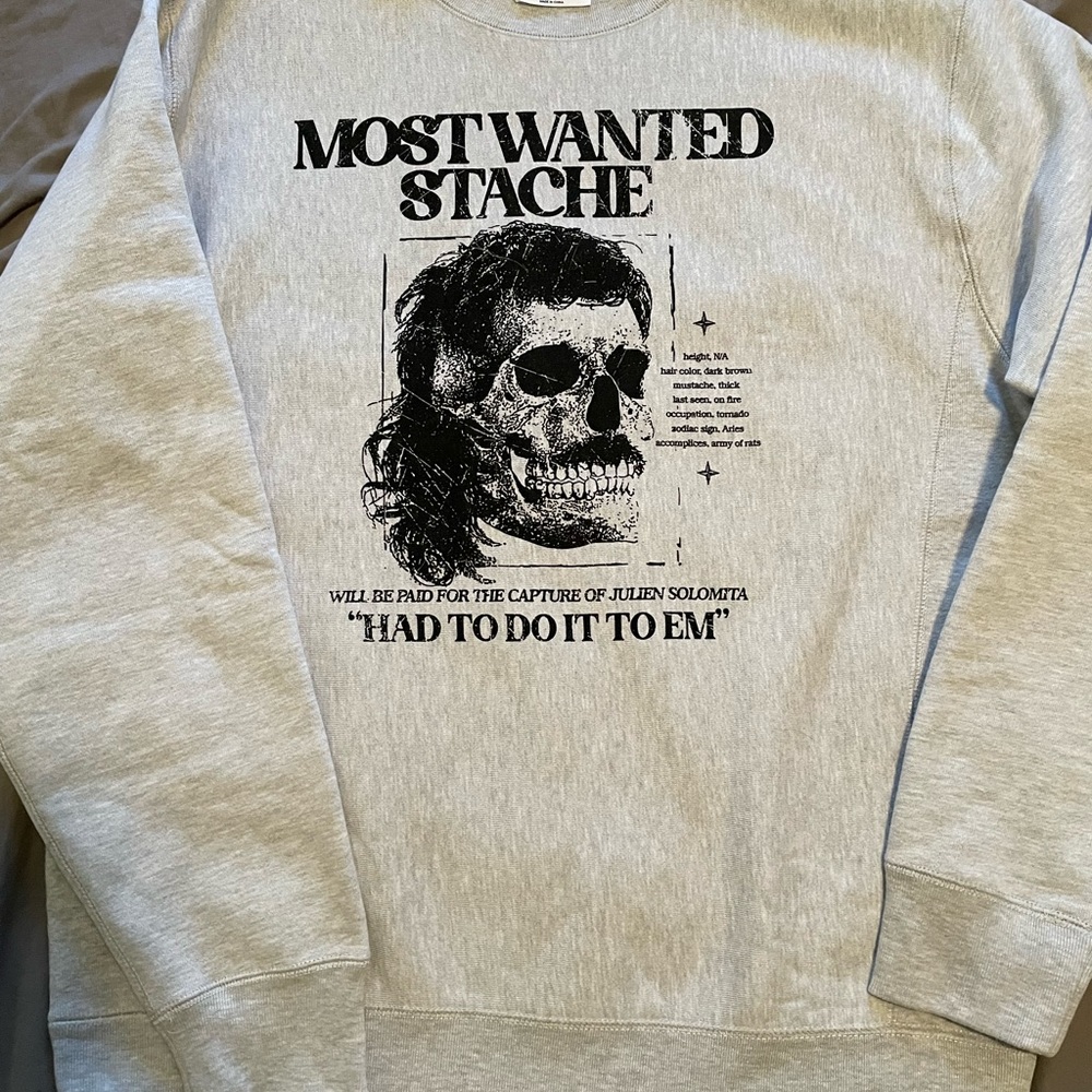 Most wanted stache Julien sweatshirt